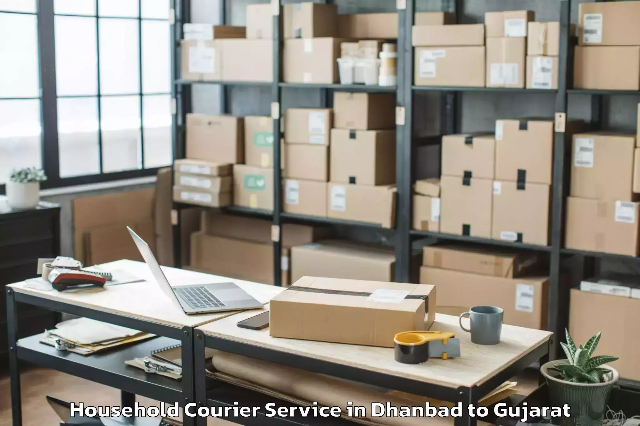 Book Your Dhanbad to Kadana Household Courier Today